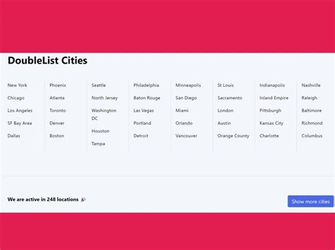 doublelist|Cities .